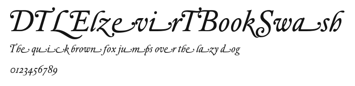 DTLElzevirTBookSwash Preview
