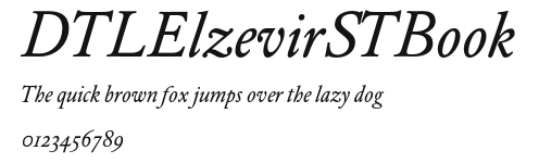 DTLElzevirSTBook Preview