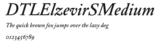 DTLElzevirSMedium Preview