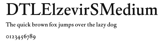 DTLElzevirSMedium Preview