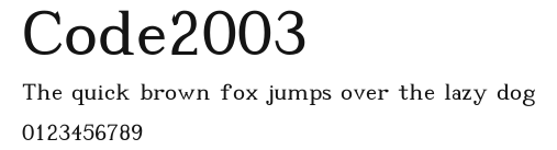 Code2003 Preview