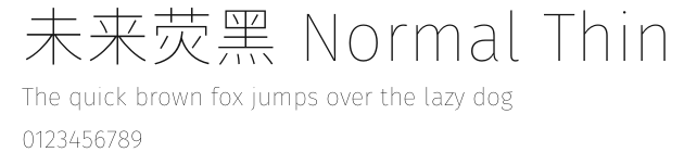 未来荧黑 Normal Thin Preview