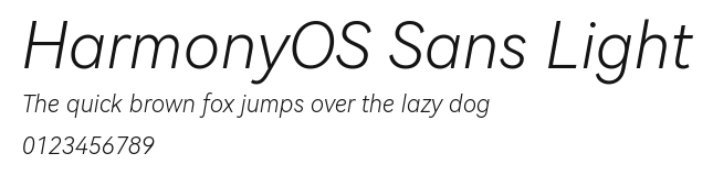 HarmonyOS Sans Light Preview