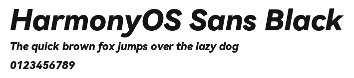 HarmonyOS Sans Black Preview