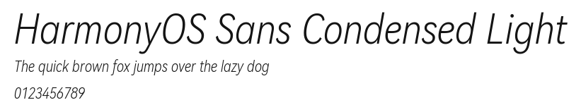 HarmonyOS Sans Condensed Light Preview
