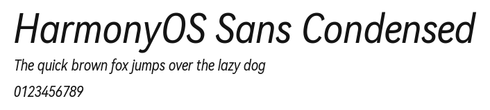HarmonyOS Sans Condensed Preview