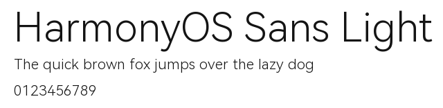 HarmonyOS Sans Light Preview