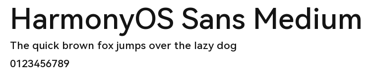 HarmonyOS Sans Medium Preview