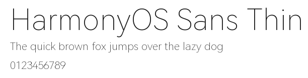 HarmonyOS Sans Thin Preview