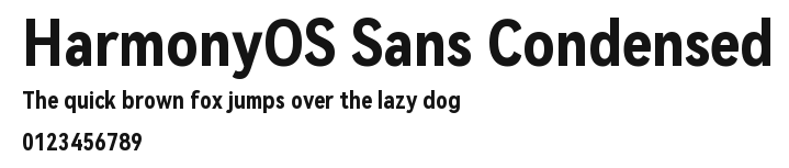 HarmonyOS Sans Condensed Preview