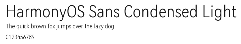 HarmonyOS Sans Condensed Light Preview