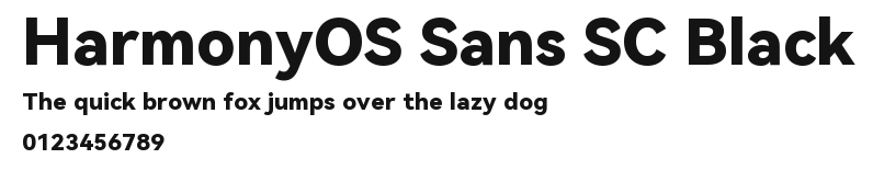 HarmonyOS Sans SC Black Preview
