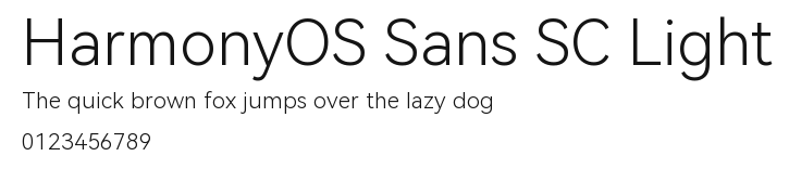 HarmonyOS Sans SC Light Preview