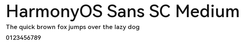 HarmonyOS Sans SC Medium Preview
