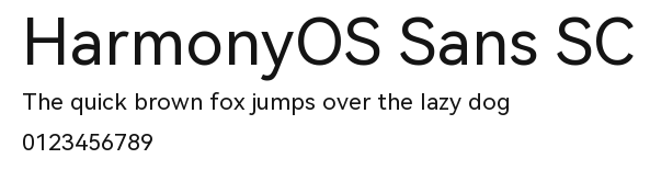 HarmonyOS Sans SC Preview