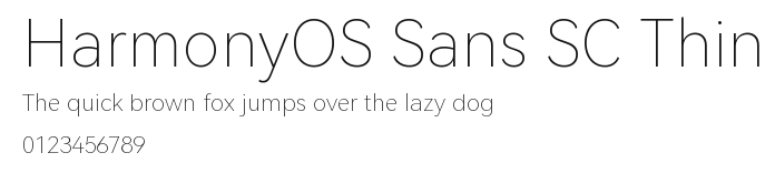 HarmonyOS Sans SC Thin Preview