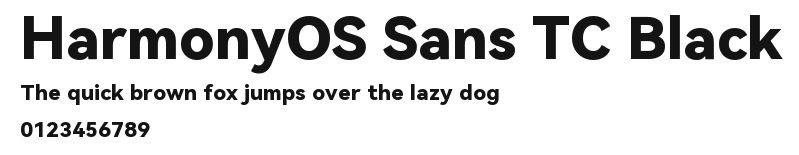 HarmonyOS Sans TC Black Preview