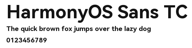 HarmonyOS Sans TC Preview