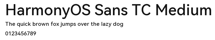 HarmonyOS Sans TC Medium Preview