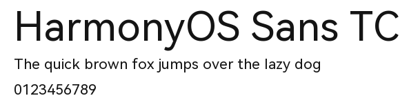 HarmonyOS Sans TC Preview