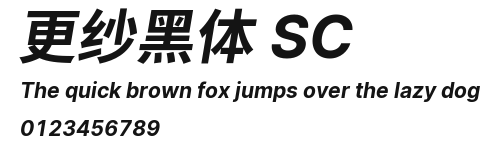 更纱黑体 SC Preview