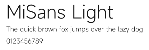 MiSans Light Preview