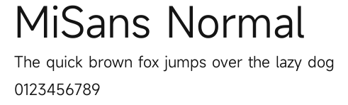 MiSans Normal Preview