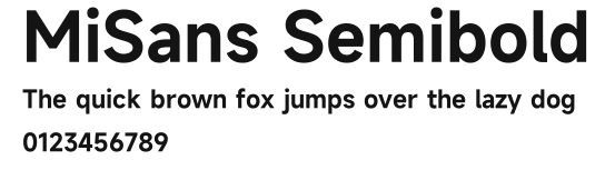 MiSans Semibold Preview