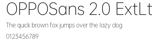 OPPOSans 2.0 ExtLt Preview