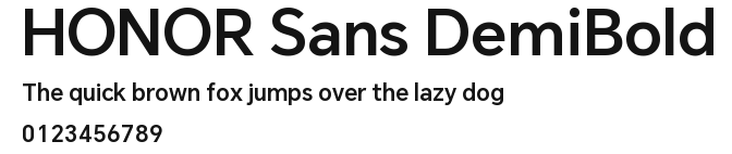 HONOR Sans DemiBold Preview