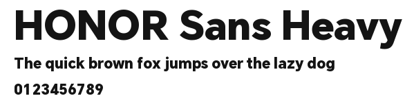 HONOR Sans Heavy Preview