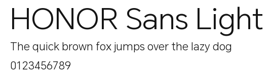 HONOR Sans Light Preview