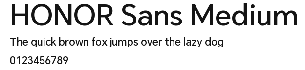 HONOR Sans Medium Preview