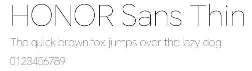 HONOR Sans Thin Preview