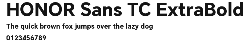 HONOR Sans TC ExtraBold Preview