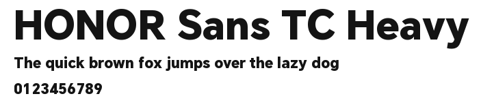 HONOR Sans TC Heavy Preview