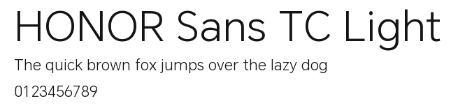 HONOR Sans TC Light Preview