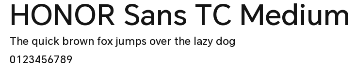 HONOR Sans TC Medium Preview