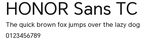 HONOR Sans TC Preview
