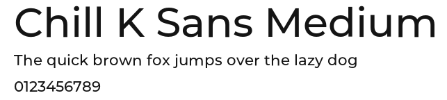 Chill K Sans Medium Preview