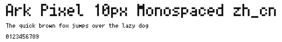 Ark Pixel 10px Monospaced zh_cn Preview