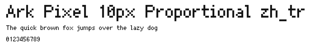 Ark Pixel 10px Proportional zh_tr Preview