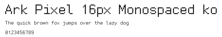 Ark Pixel 16px Monospaced ko Preview