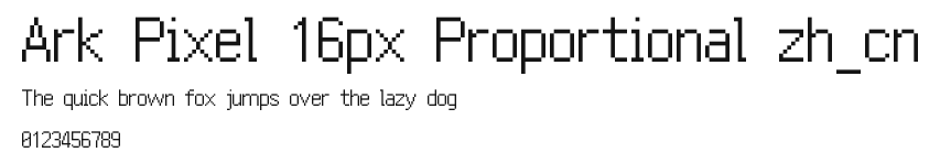 Ark Pixel 16px Proportional zh_cn Preview