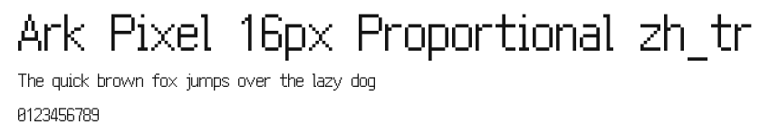Ark Pixel 16px Proportional zh_tr Preview