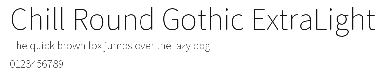 Chill Round Gothic ExtraLight Preview