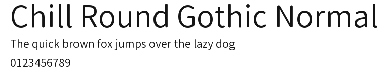 Chill Round Gothic Normal Preview
