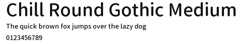 Chill Round Gothic Medium Preview