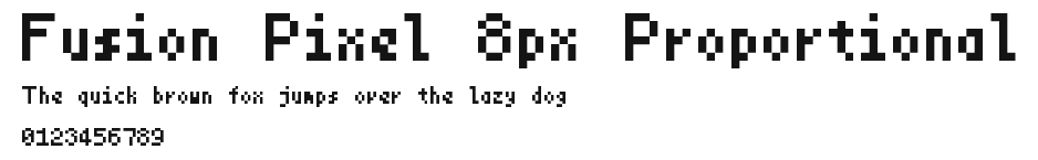 Fusion Pixel 8px Proportional Preview