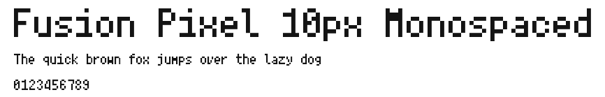 Fusion Pixel 10px Monospaced Preview